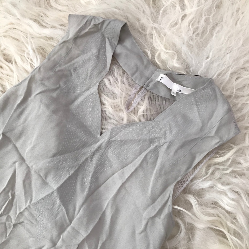 3.1 PHILLIP LIM Silk V-Neck Top - Picture 2 of 6